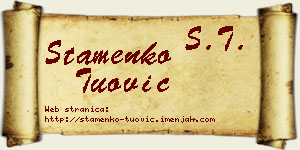 Stamenko Tuović vizit kartica